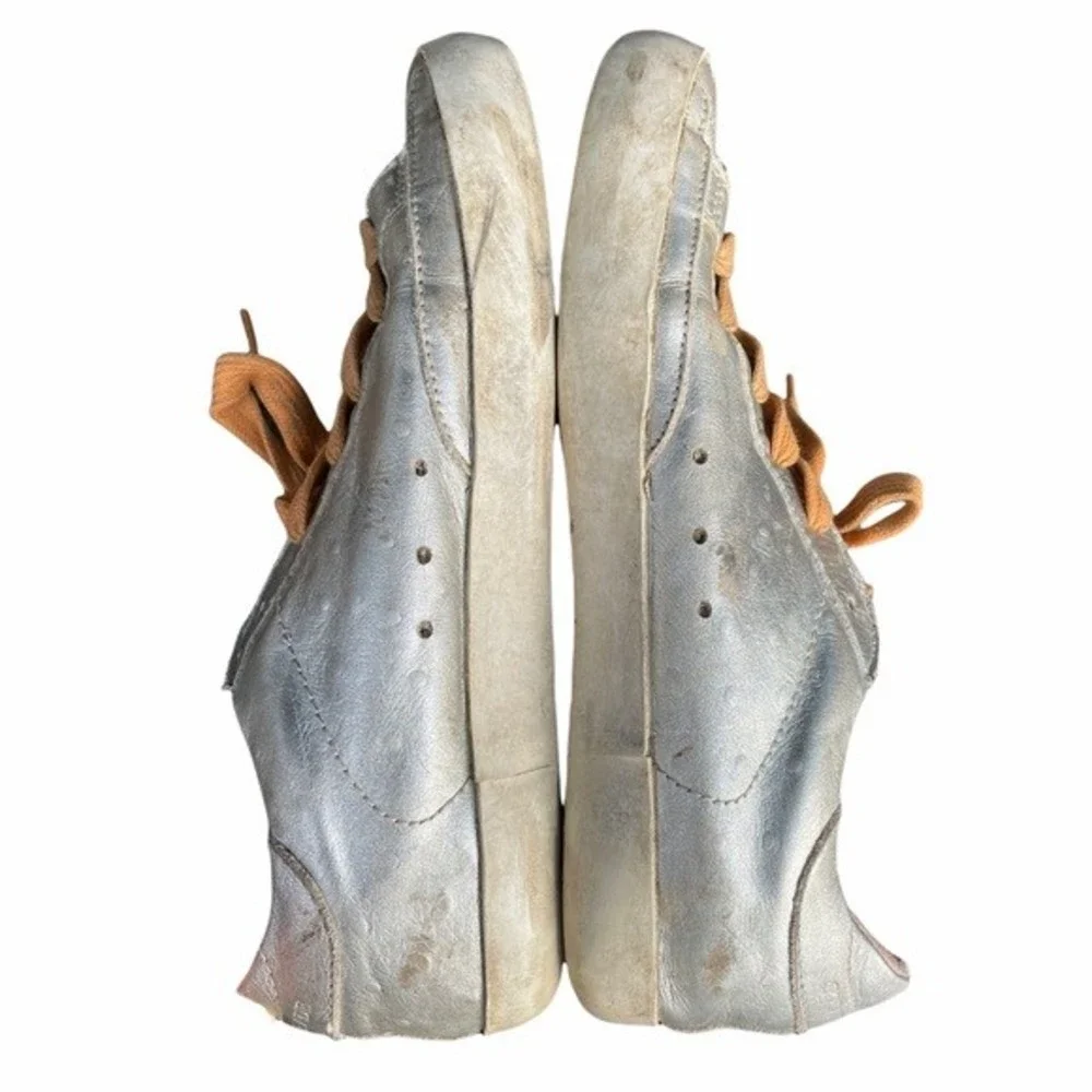 Golden Goose Super Star Sneaker Shoes Mens 38 7.5 8 Metallic